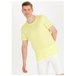 Men's Regular Light Yellow Basic Crew Neck T-Shirt - Image 4