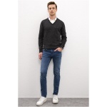 Men's Slim Black Sweater - Image 2