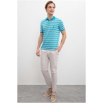 Men's Regular Petrol Polo Neck T-Shirt - Image 4