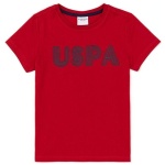 Boy's Standard Red Crew Neck T-Shirt