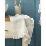 Adorn Cottony Fringed Hand Towel 30x40 cm Ecru - Image 2