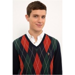 Men's Slim Navy Blue Sweater - Image 5