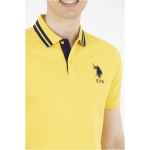 US. Polo Assn. Dark Yellow Men's Polo T-Shirt - Image 2