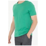 Men's Regular Green Basic Crew Neck T-Shirt - Image 4