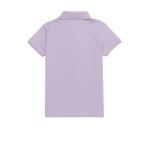 Girl's Standard Lilac Basic Polo Neck T-Shirt - Image 3