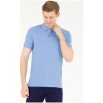 Men's Dark Blue Basic Polo Neck T-Shirt - Image 5