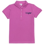 Girl's Standard purple Basic Polo Neck T-Shirt