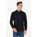 Men's Regular Black Long Sleeve Basic Shirt - Image 3