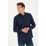 Men's Regular Navy Blue Long Sleeve Basic Shirt