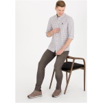 Men's Slim Blue Checkered Shirt - Image 2