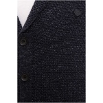 Men's Slim Navy Blue Knitwear Cardigan - Image 4