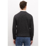Men's Slim Black Sweater - Image 4