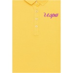 Girl's Standard yellow Basic Polo Neck T-Shirt - Image 3