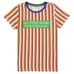 boy's Fit Cobalt orange Neck T-Shirt
