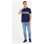 Men's Regular Navy Blue Polo  T-Shirt - Image 4