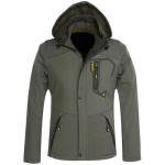 Madmext Water and Windproof Khaki Men's Raincoat - Image 2