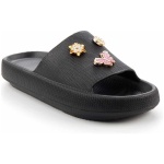 Bambi Black Gel Women's Slippers K04740320459 - Image 4