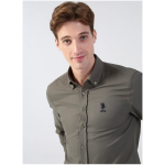 BASE. Polo Assn. slim Olive Shirt