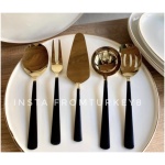 Set of 5 Gold -Black Service - from Turkey