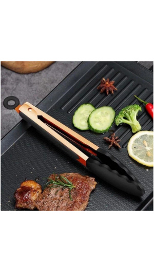 Silicone kitchen tong Gold