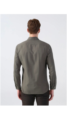 BASE. Polo Assn. slim Olive Shirt - Image 4