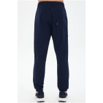 Men's Navy Blue Zippered Front Striped Outdoor Sweatpants - Image 3