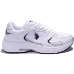 US POLO ASSN FELIX WHITE NAVY BLUE SNEAKER
