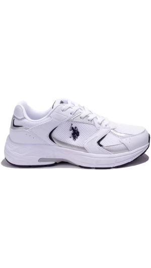 US POLO ASSN FELIX WHITE NAVY BLUE SNEAKER