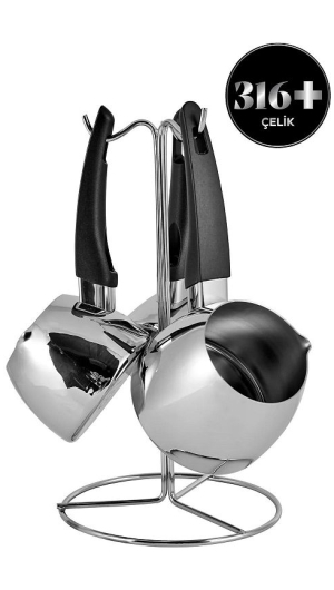 Karaca Tokyo 3ply Powersteel 316 Steel Coffee Pot Set