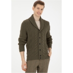 Men's Khaki Knitwear Cardigan - Image 3