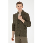 Men's Khaki Knitwear Cardigan