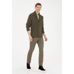 Men's Khaki Knitwear Cardigan - Image 2