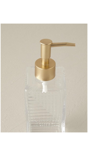 Merle Glass 3-Piece Bathroom Set Transparent