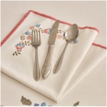 Vintage 18 Pieces 6 Seater Dessert Fork Spoons Knife Set Silver