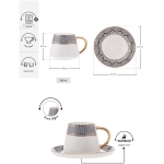 Globe 6 Person Coffee Cup Set 80 ml - Image 6