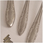 Vintage 18 Pieces 6 Seater Dessert Fork Spoons Knife Set Silver - Image 6