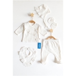 Bofibo - Baby Girl Newborn Lace Detailed Laura Hat 5 Pack Hospital Exit Set
