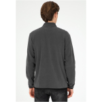 Regular Fit Anthracite Fleece Zipper Basic Cardigan - Image 4