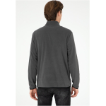 Regular Fit Half Zipper Anthracite Basic Sweatshirt - Image 2