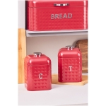 Diamond Carbon Steel Bread Box Storage Container Gift Red - Image 4