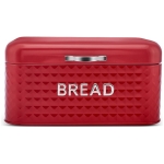 Diamond Carbon Steel Bread Box Storage Container Gift Red - Image 3