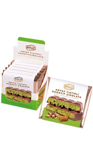 Pistachio Pistachio Kadayıf Filled Milk Chocolate 100g