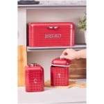 Diamond Carbon Steel Bread Box Storage Container Gift Red