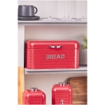 Diamond Carbon Steel Bread Box Storage Container Gift Red - Image 5