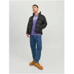 Jack&jones Toby Puffer Collar Men's Black Stand Collar Coat - Image 5