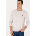 Men's Stone Melange Basic Sweater - Image 5