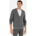 Men's Grey Melange Knitwear Cardigan - Image 8