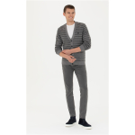 Men's Grey Melange Knitwear Cardigan - Image 5