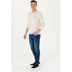 Men's Stone Melange Basic Sweater - Image 6
